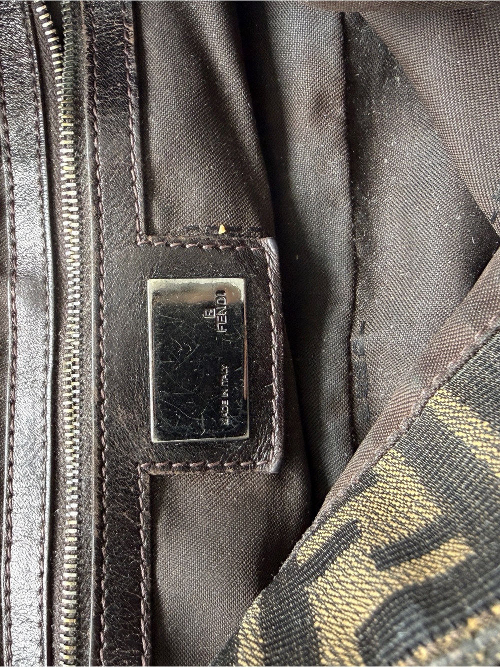 Fendi Brown Monogram Shoulder Bag - Picture 5 of 10